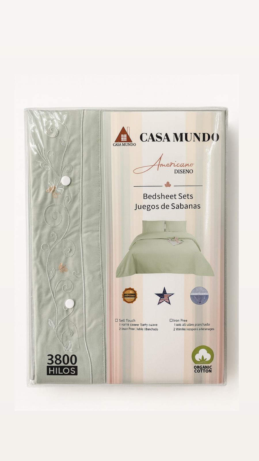 Sábana Queen con Broderie – Juego Completo