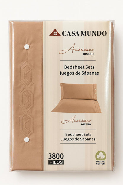 Sábana Queen con Broderie – Juego Completo