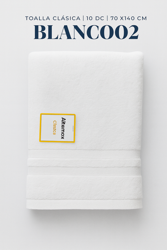 Toalla Blanca 70x140 cm – Clásica y Suave