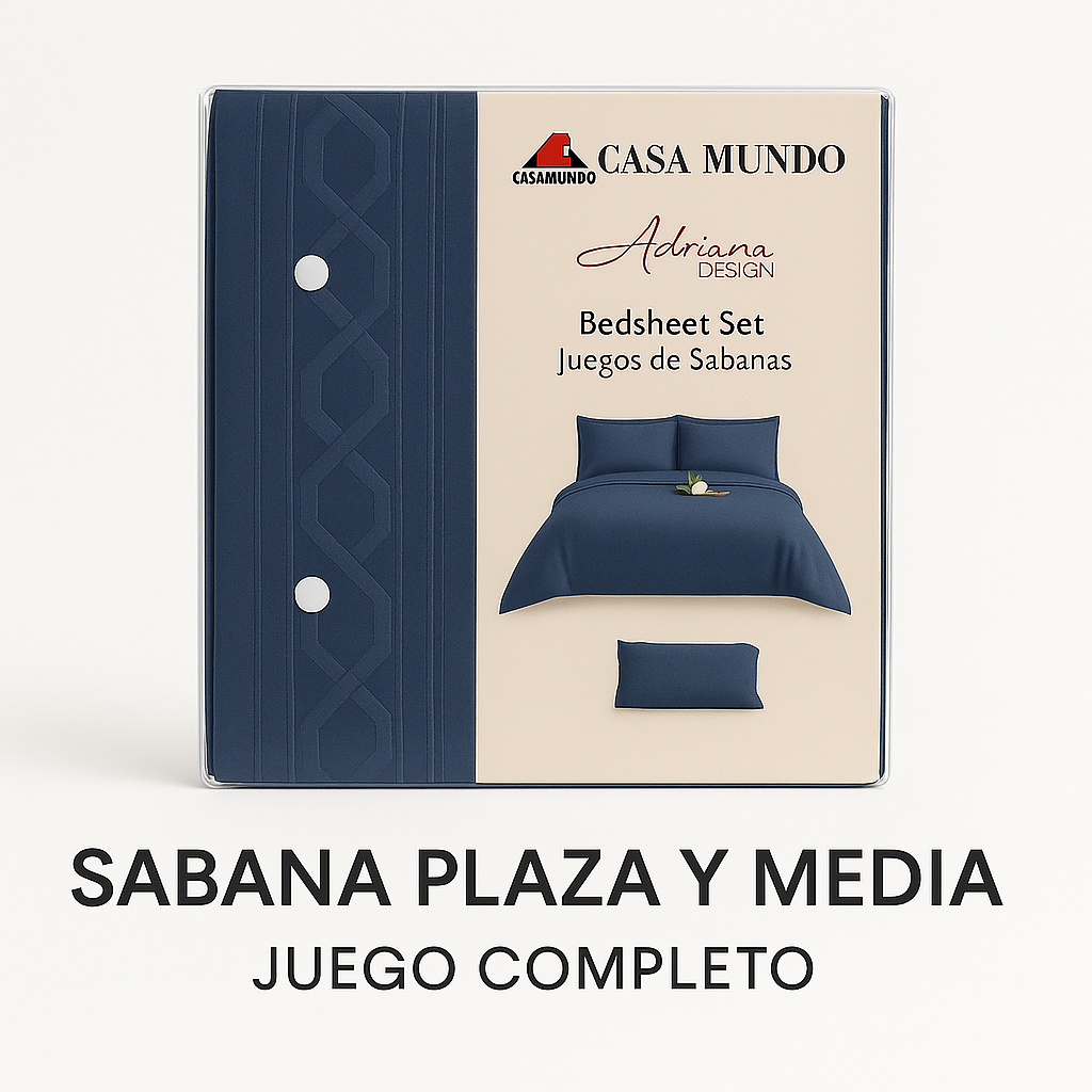 Sábana Plaza y Media con Broderie – Juego Completo