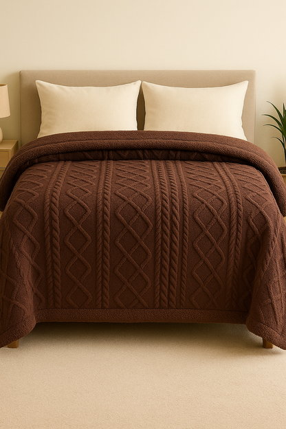 Frazada 2 Plazas Queen con Corderito