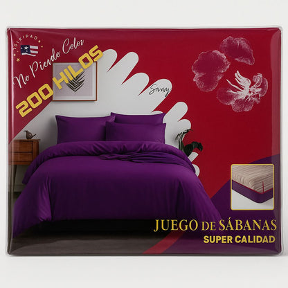 Sábana 2 Plazas – Juego Completo Liso