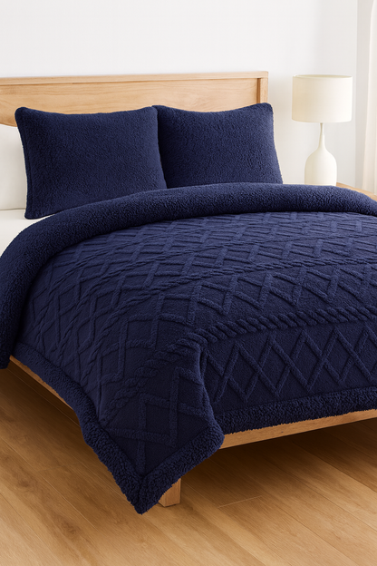 Frazada 2 Plazas Queen con Corderito