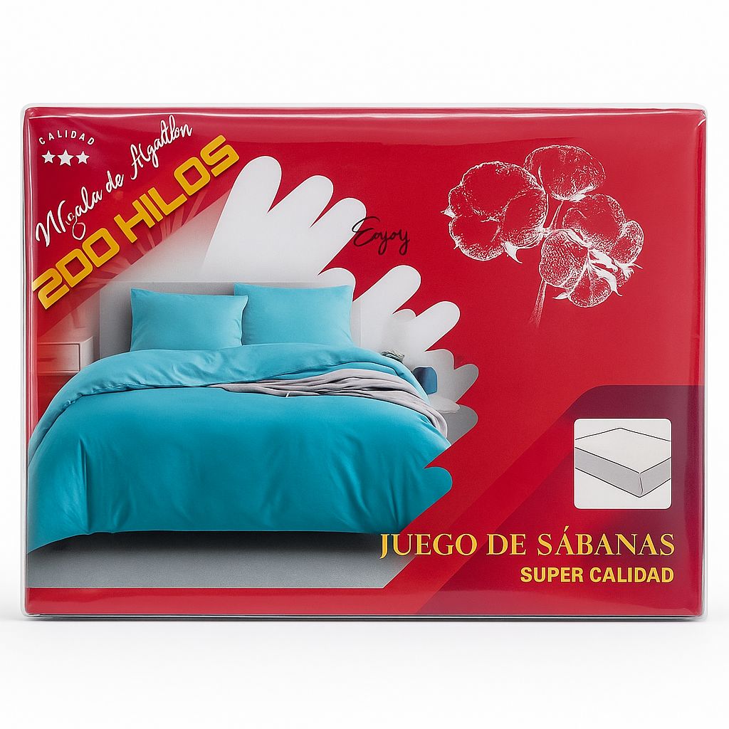 Sábana 2 Plazas – Juego Completo Liso