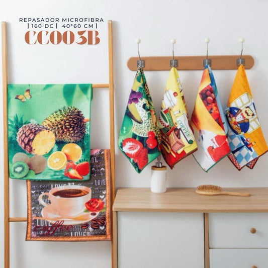 Repasadores de Microfibra Estampados – Docena x12